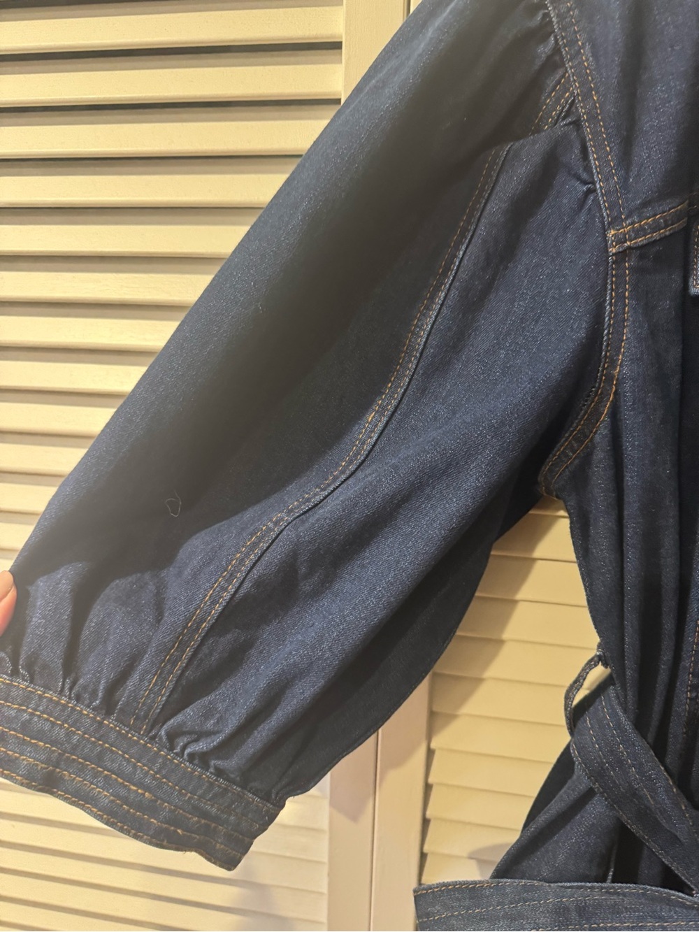 Eloquii Indigo Denim Jacket with Button Front - Picture 3 of 4